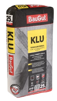 Суміш для приклеювання та армування BauGut універсальна ППС KLU 25 кг